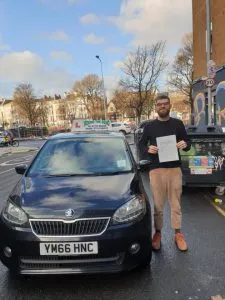 Photo of newly passed student driver in Brighton
