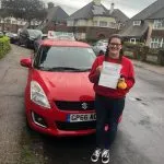 Photo of newly passed student driver in Lewes