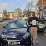 Photo of newly passed student driver in Brighton